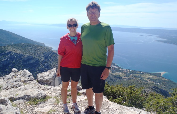 VBT Laura with dad in Croatia, biking