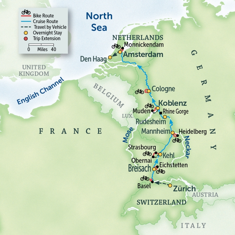 Rhine Bike & River Cruise: Basel to Amsterdam
