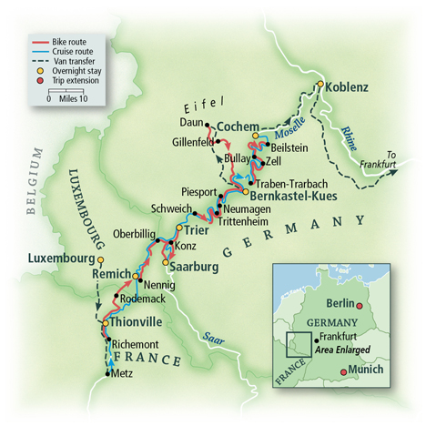 France, Luxembourg & Germany Bike & Boat: Mosel River Valley