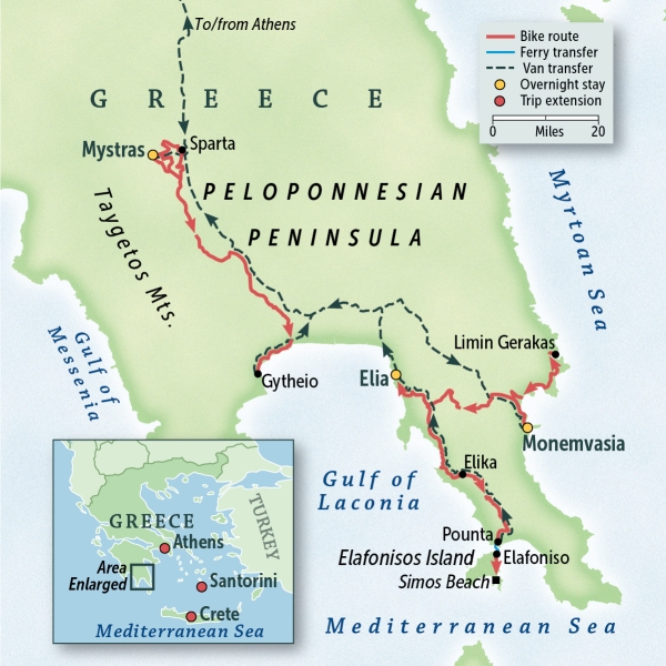 Greece: Sparta, Monemvasia & the Peloponnesian Peninsula