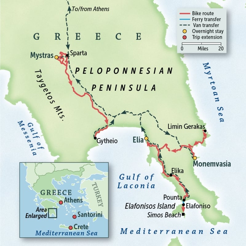 Greece:  Sparta, Monemvasia & the Peloponnesian Peninsula
