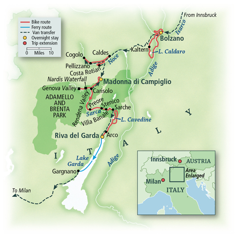 Italy: The Dolomites, Bolzano to Lake Garda