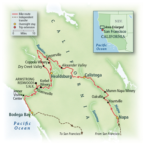 California: Napa, Dry Creek Valley & The Pacific Coast