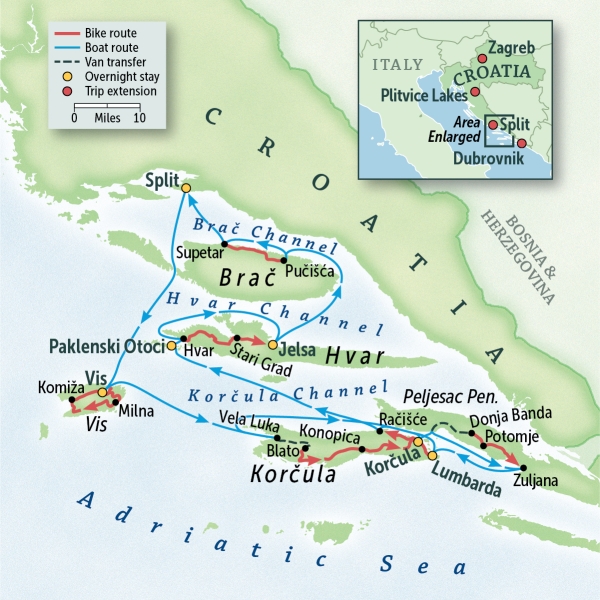 Croatia Bike & Boat: Split & the Dalmatian Islands, Aboard the Jardranska Kraljica